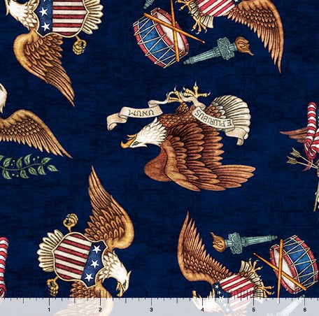 American Tapestry - Tossed Eagles Navy