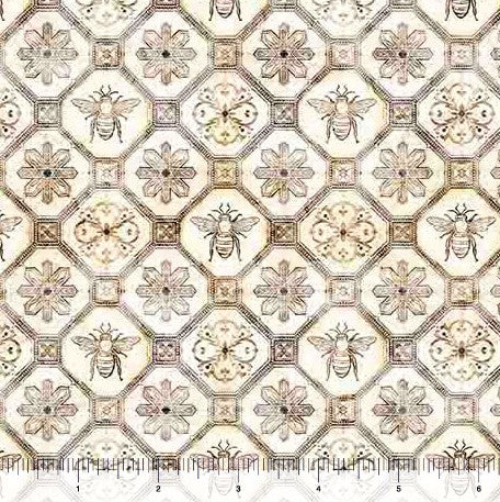 All The Buzz - Bee Geometric Taupe