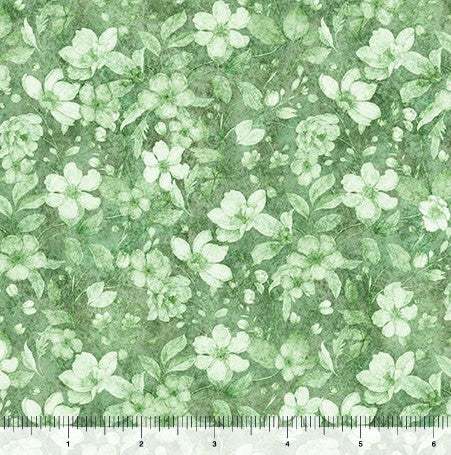 Hunny Bunny - Tonal Floral Green