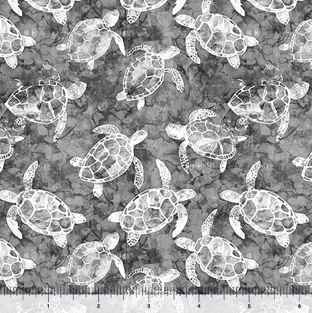 Ocean Blues - Sea Turtles Charcoal