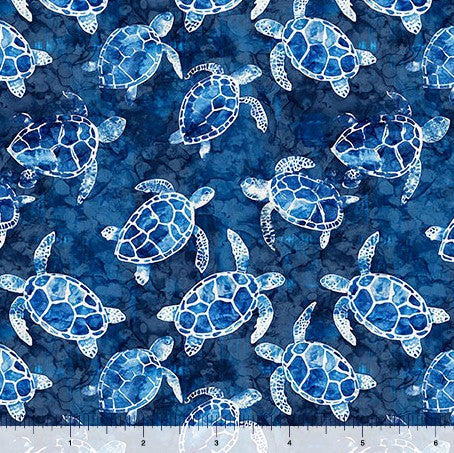 Ocean Blues - Sea Turtles Navy