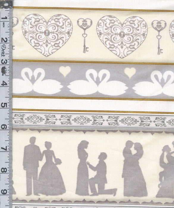 I Do - Stripe Gray 12" Remnant