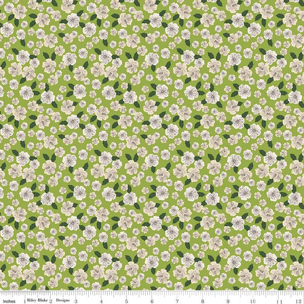 Floral Gardens - Blossoms Green