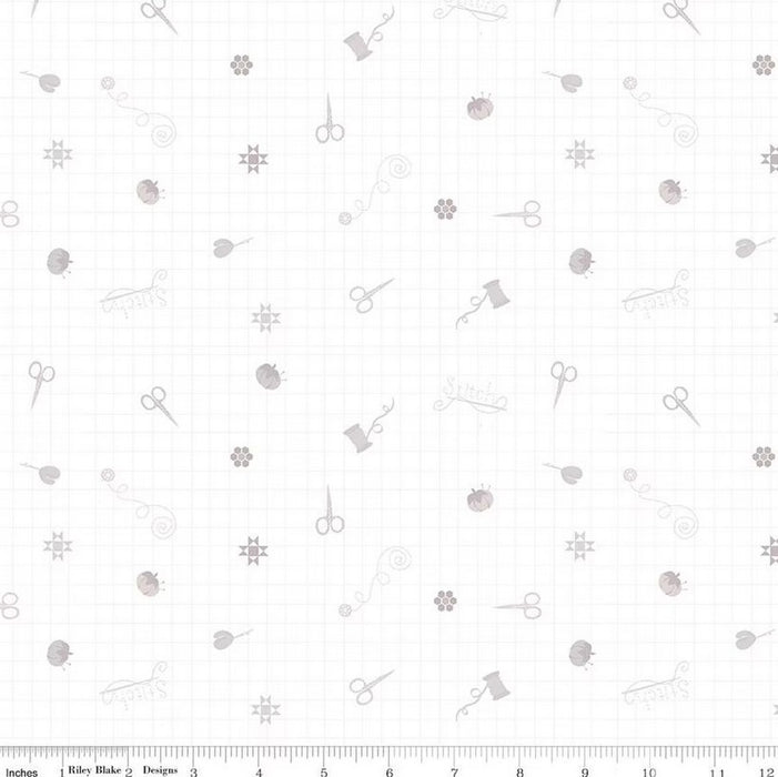 Lights On! 2 - Stitch is Life White on White