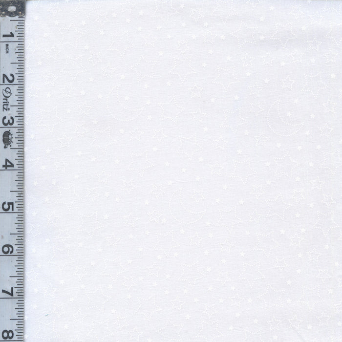 Moonlit Dreams - Stars & Moon White on White