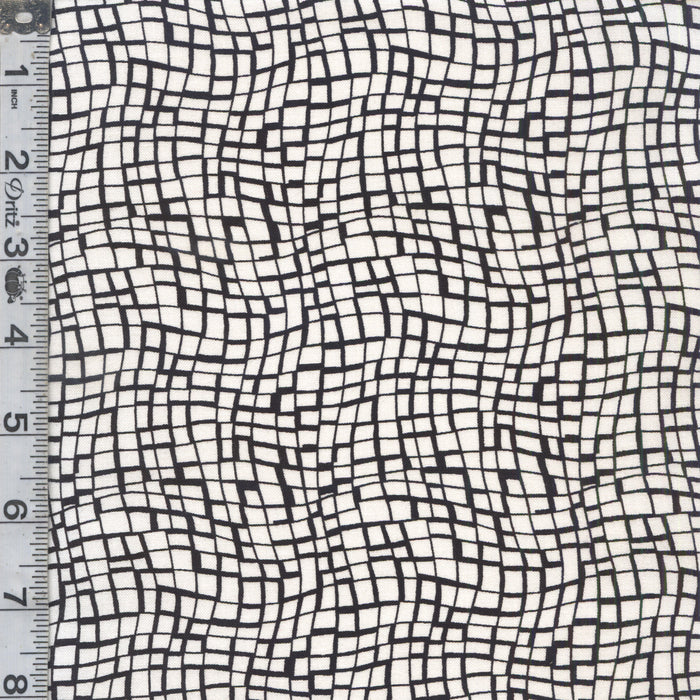 All or Nothing - Wavy Grid White & Black