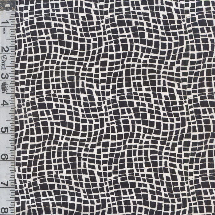 All or Nothing - Wavy Grid Black & White