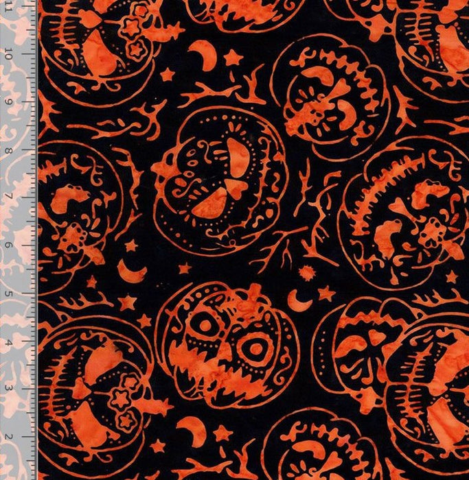 Tonga Batiks Spellbound - Jack O' Lanterns Pumpkin