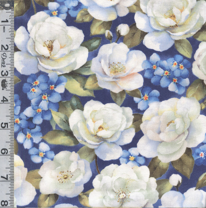 Blue Harmony - Large Florals Navy