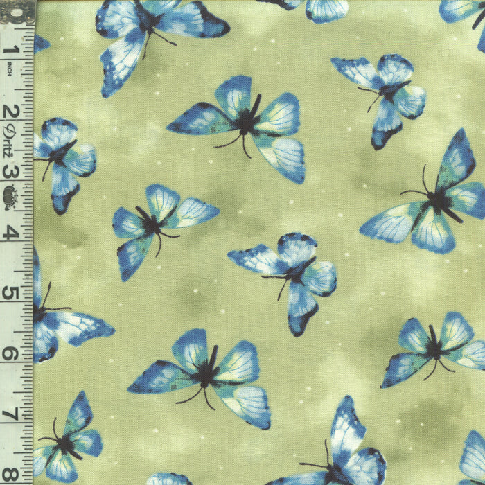 Blue Harmony - Butterflies Green