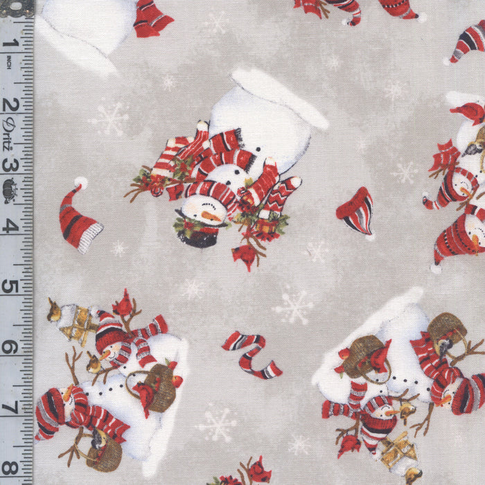 Frosty Frolic - Snowmen Toss Light Gray