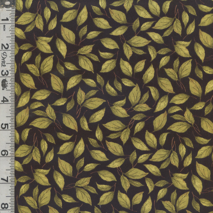 Sunflower Splendor - Leaf Toss Black
