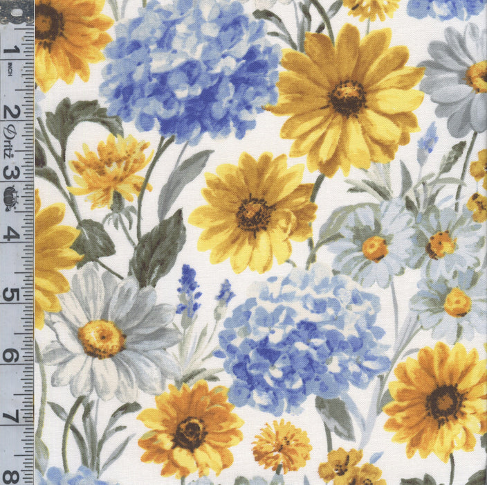 Bees & Blooms - Packed Flowers White
