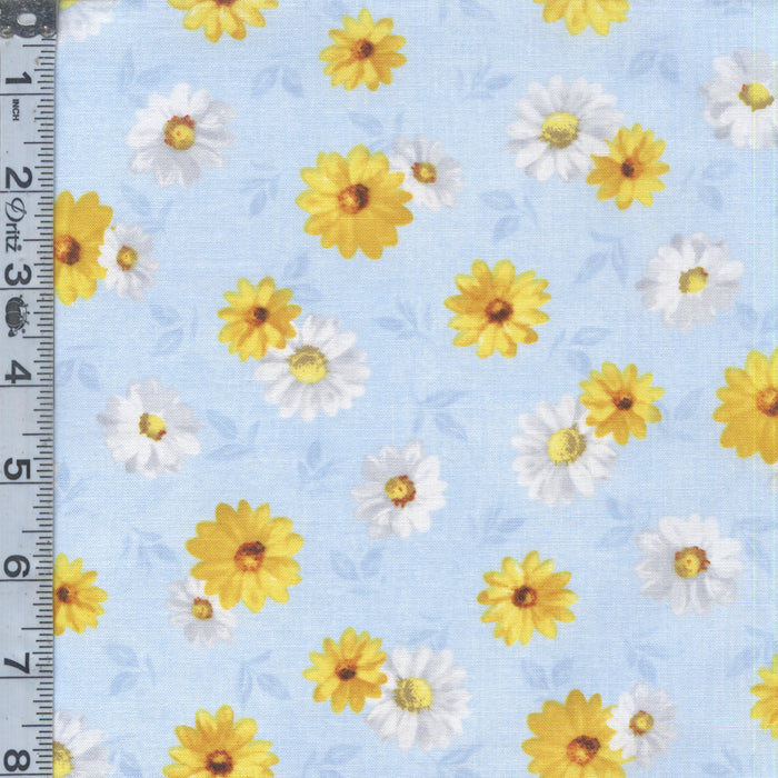 Bees & Blooms - Daisy Toss Blue