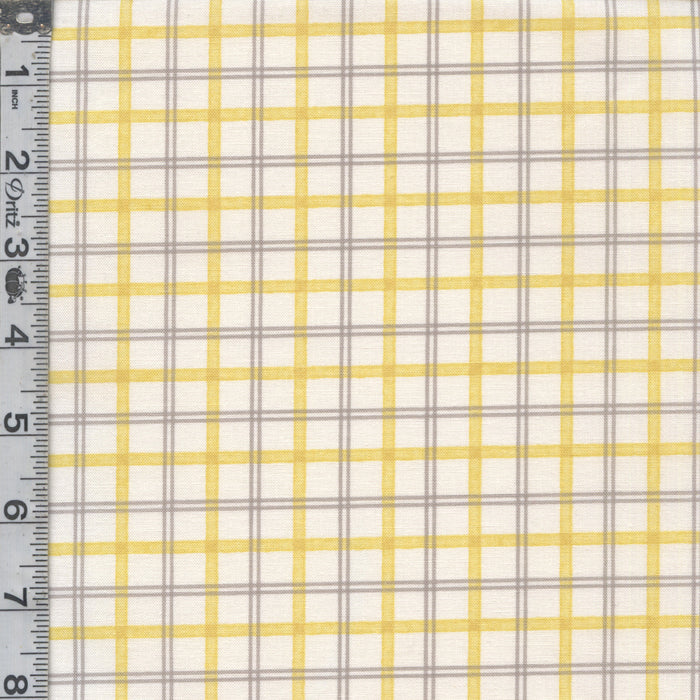 Bees & Blooms - Plaid White/Yellow