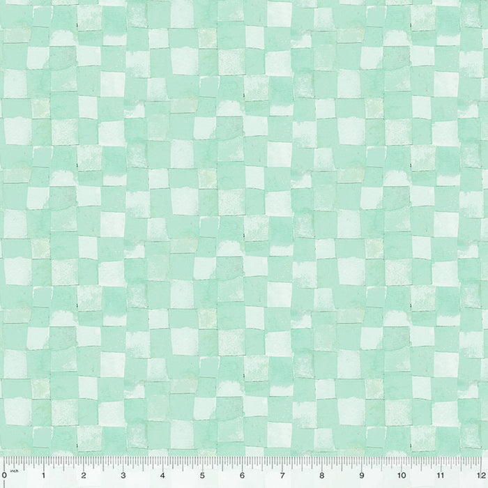 Connections - Checkerboard Seafoam 11" Remnant