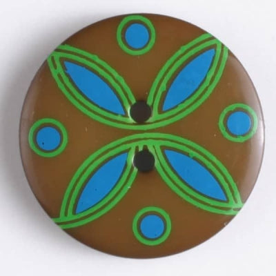 Fashion Button 25mm - Brown