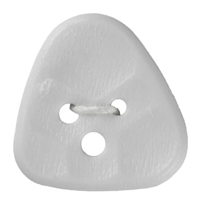 Fashion Button 25mm Triangle - White