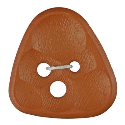 Fashion Button 25mm Triangle - Brown