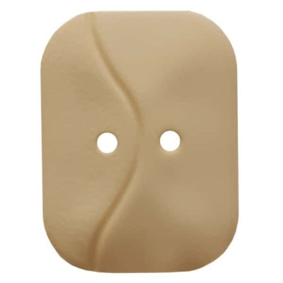 Fashion Button 23mm Rectangle - Beige