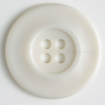 Fashion Button 55mm - Round White