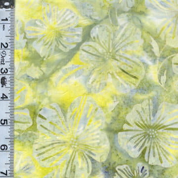 Bali Batiks - Medium Floral Celadon