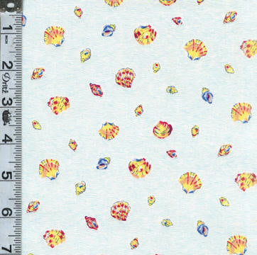 The Riviera Collection - Sea Shells White/Robin Egg