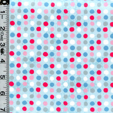 Minky - Alphabet Dot - Circles Blue