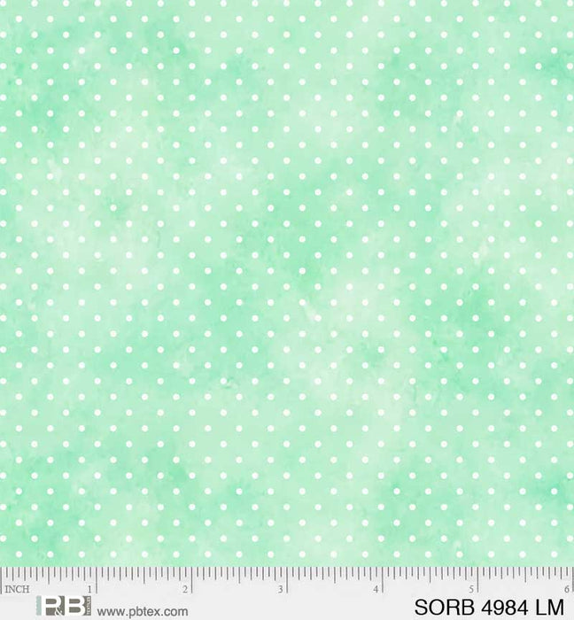 Sorbet - Pin Dot Light Aqua 14-1/2" Remnant