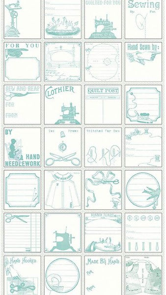Quilt Labels - Aqua