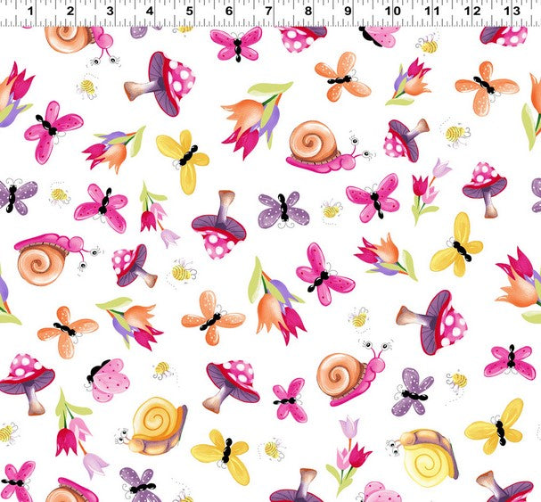 Sloane The Snail - Garden Toss White
