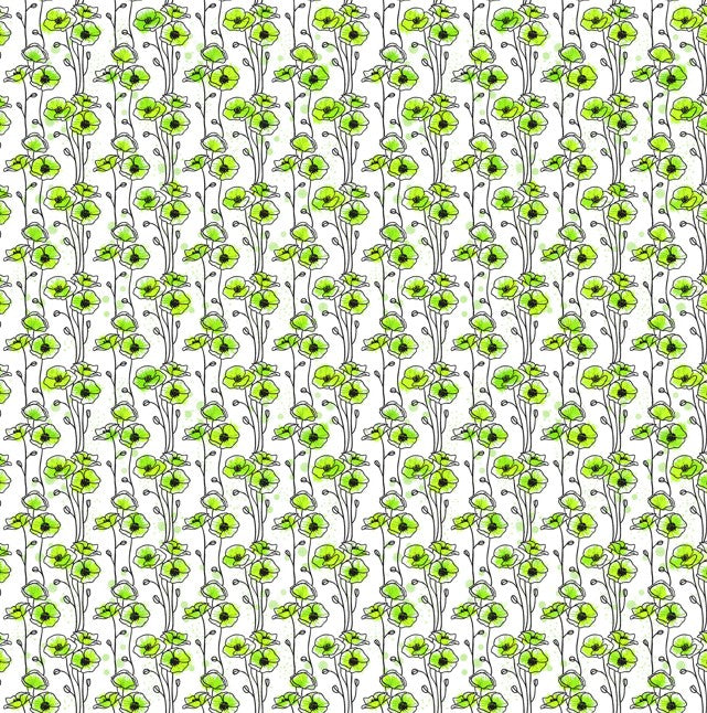 Good Together - Floating Poppies Green