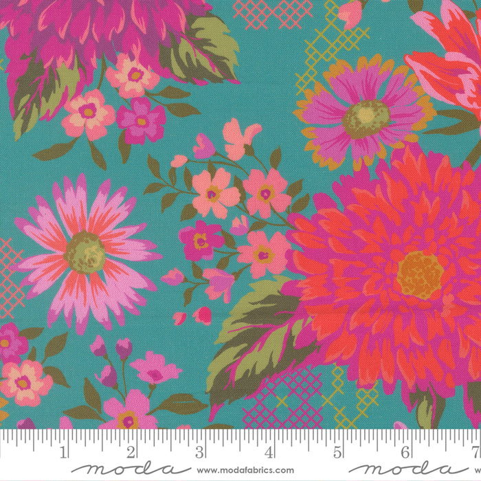Parlor - Happy Blooms Teal