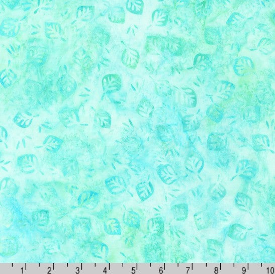 Artisan Batiks: Petite Pastels - Leaves Aqua