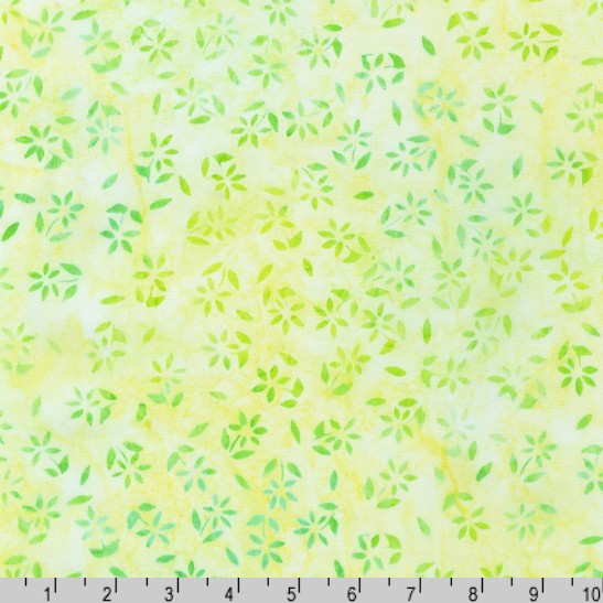 Artisan Batiks: Petite Pastels - Flowers Lime