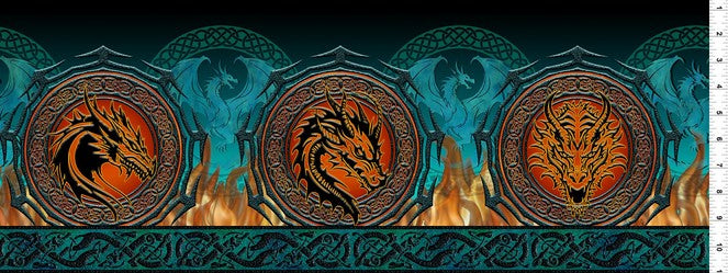 Dragon - Emerald Reign - Border Multi