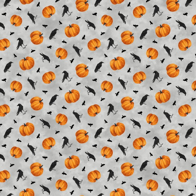 Spellbound - Crow Pumpkins Gray