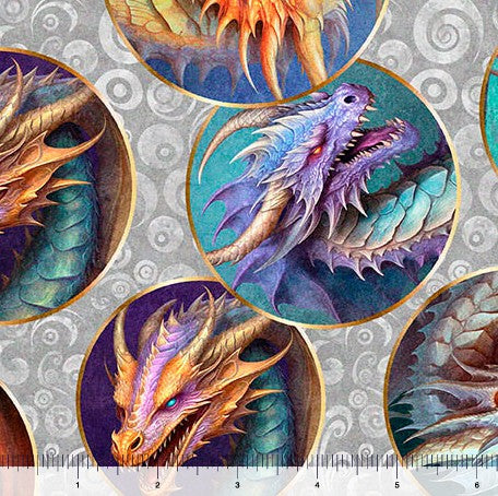 Dragon's Song - Dragon Heads Gray