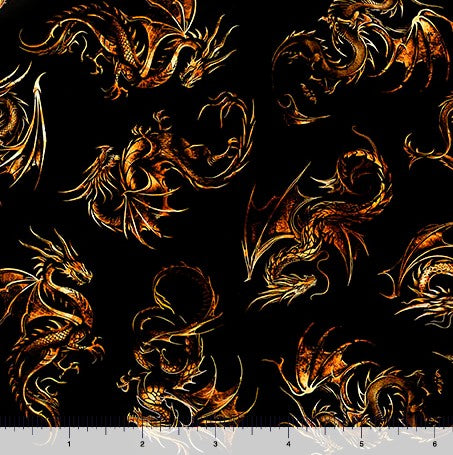 Dragon's Song - Linocut Black