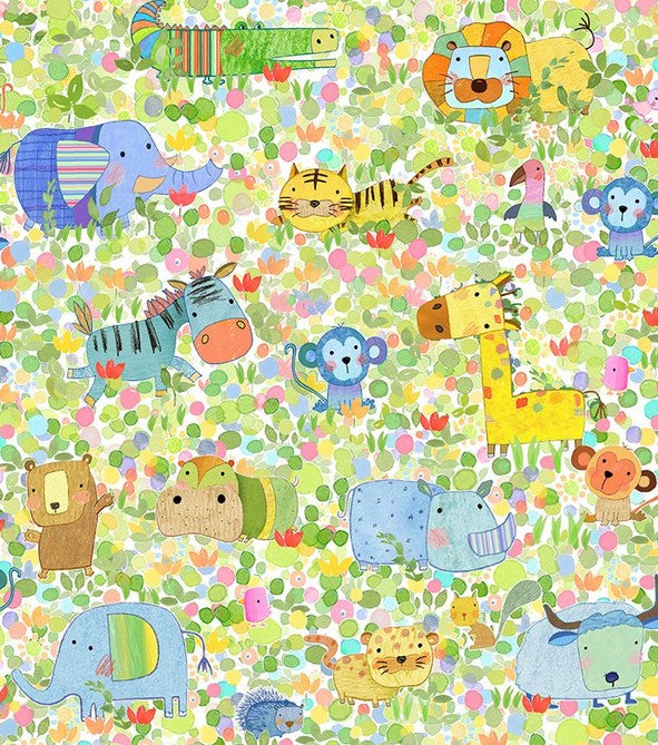 Jungle Friends - Baby Jungle Animals White