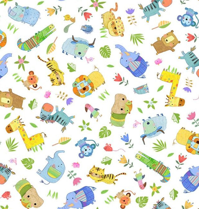Jungle Friends - Baby Jungle Animal White