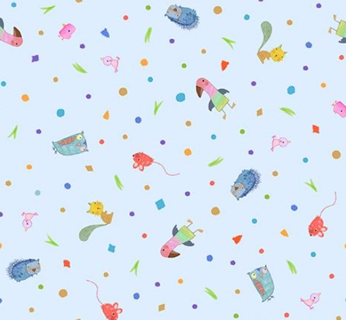 Jungle Friends - Critters & Confetti Baby Blue