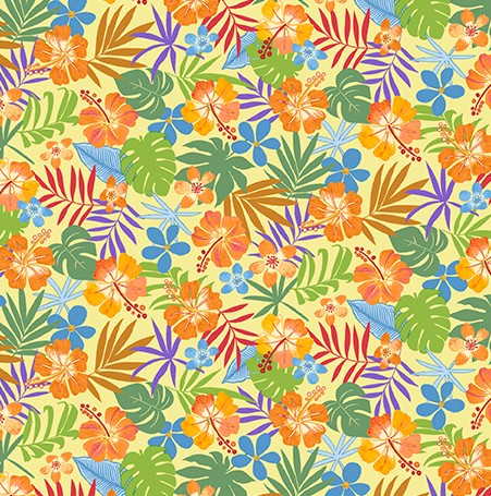 Jungle Friends - Palm Leaves Yellow