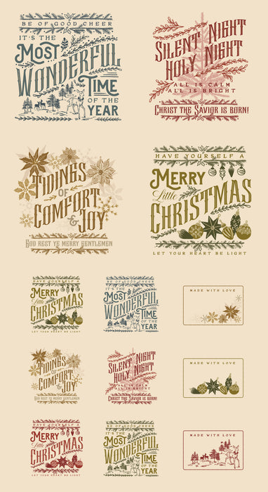 Old World Yuletide Metallic - Panel Eggshell