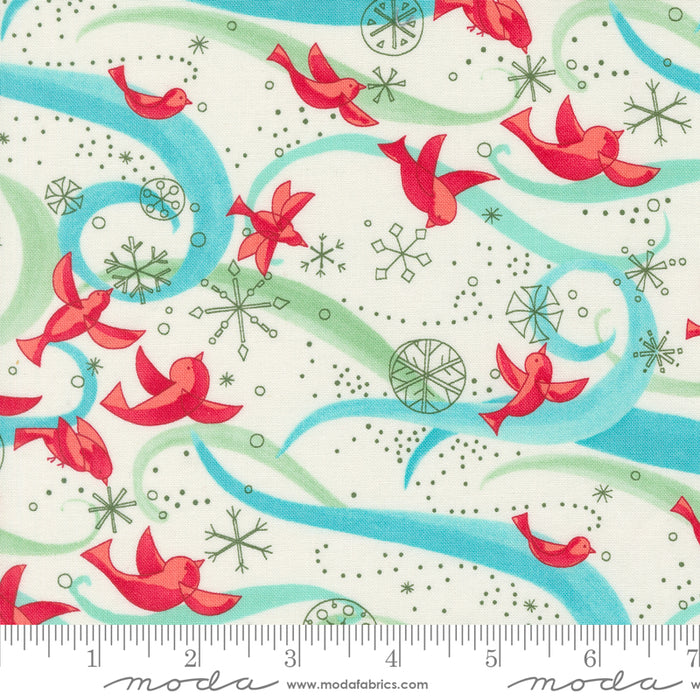 Winterly - Birds With Ribbons Cream
