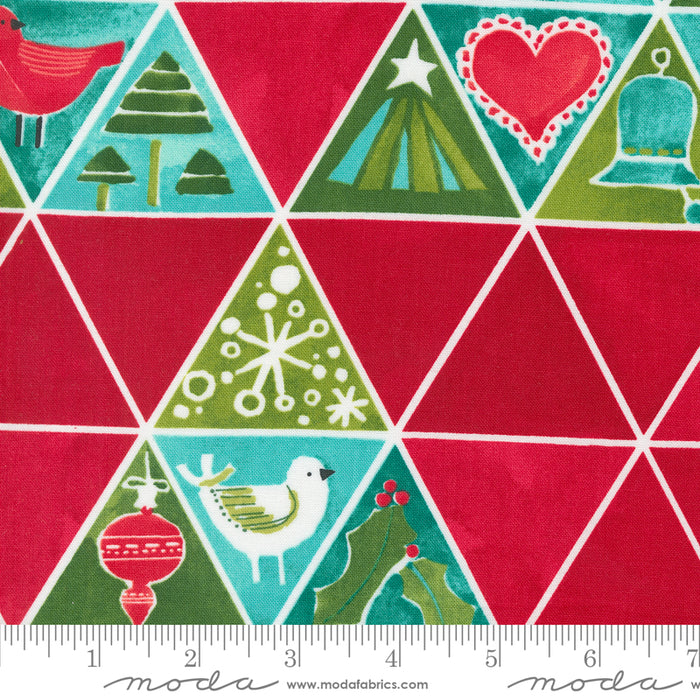 Winterly - Christmas Tree Mosaic Crimson