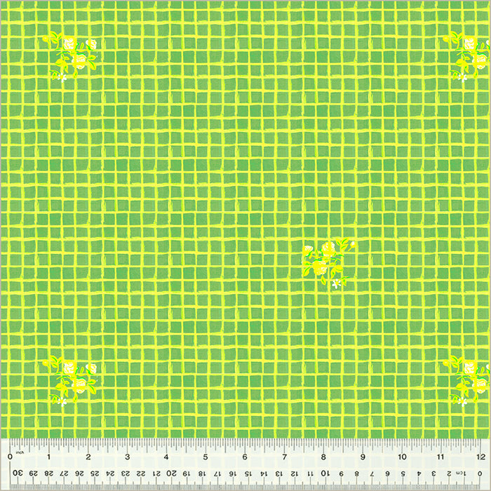 Heather Ross by Hand - Windowpane Green
