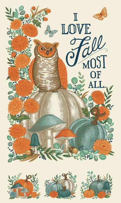 I Love Fall Most Of All - Warm White Panel