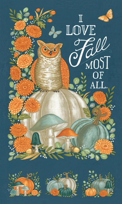 I Love Fall Most Of All - Harvest Night Panel