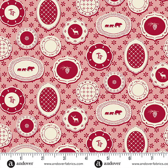 A Woodsy Cottage - Plate Wall Rose Pink